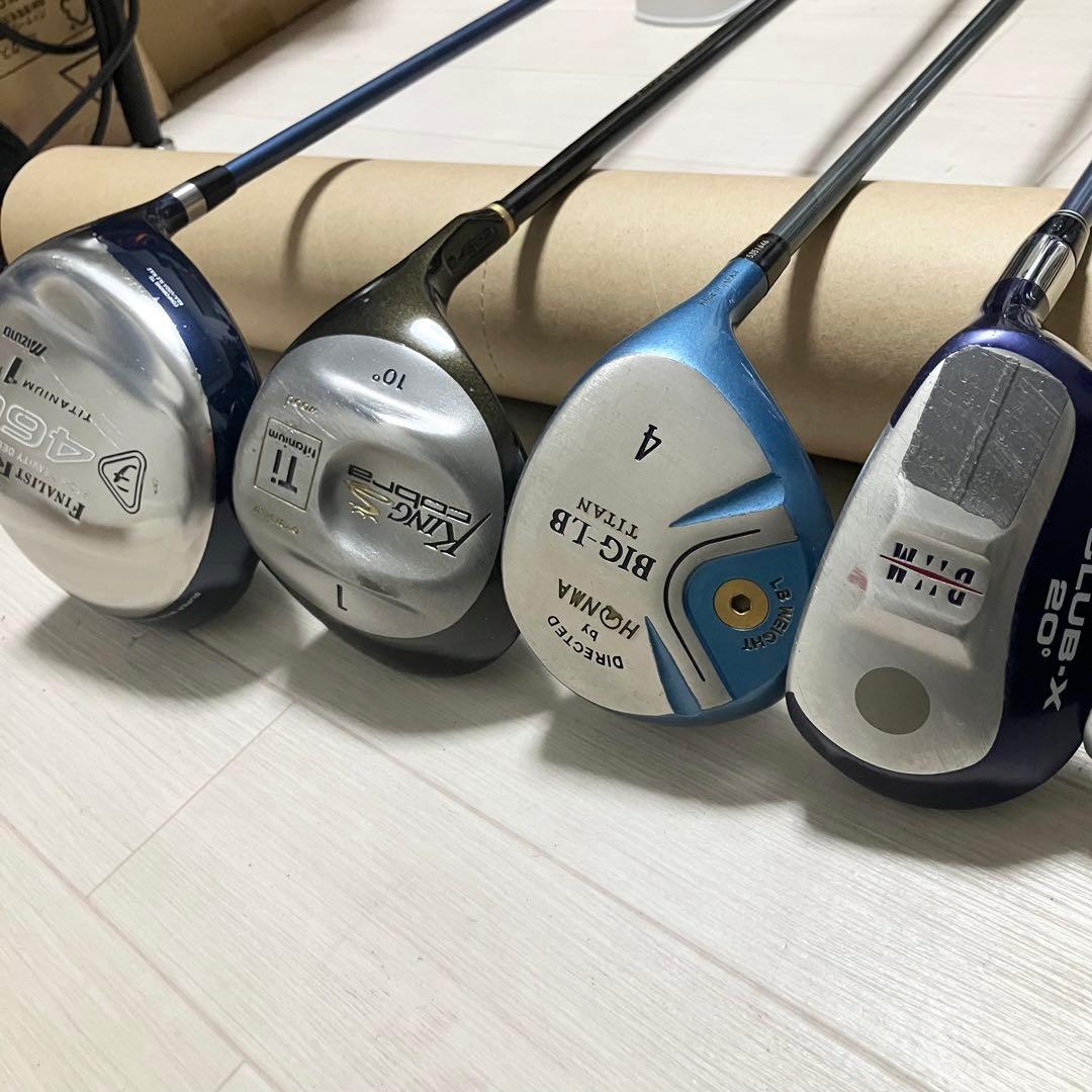 ドライバー2本/メンズゴルフセットMIZUNO/cobra他クラブ12本バック付