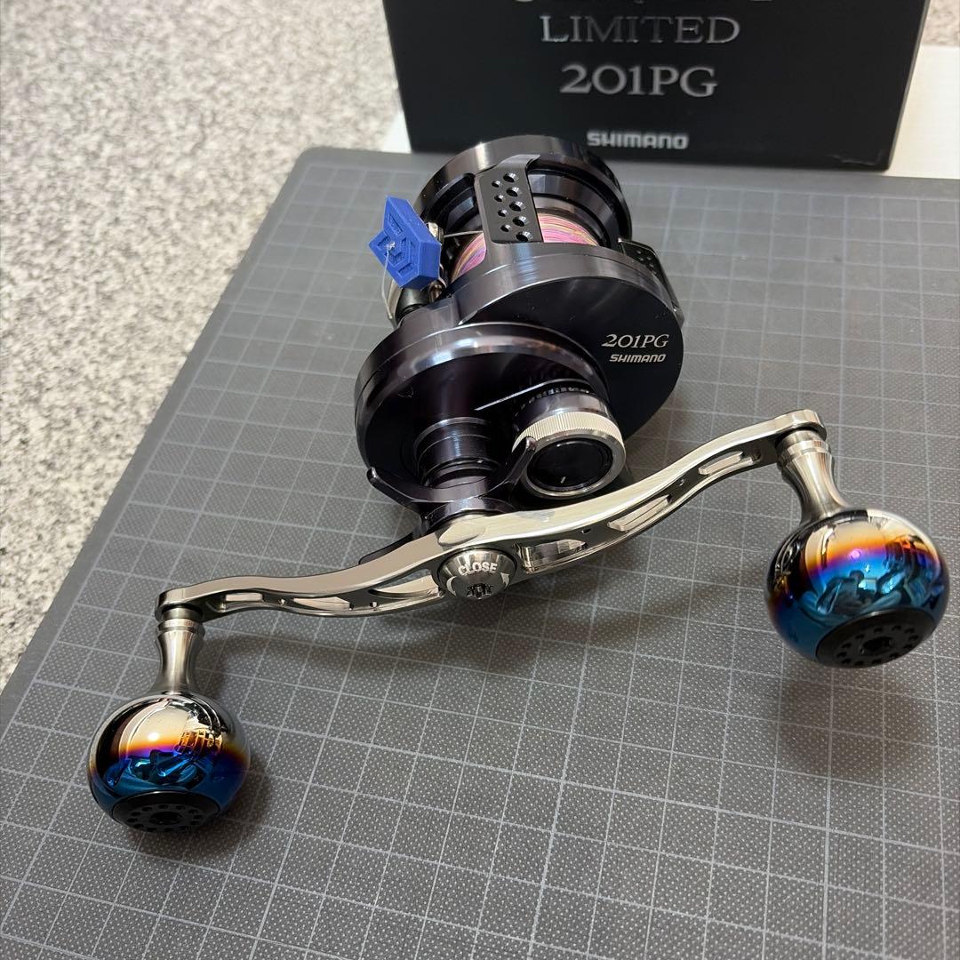 オシアコンクエストリミテッド 201pg ハイテン130ハンドルpe1号300ｍ