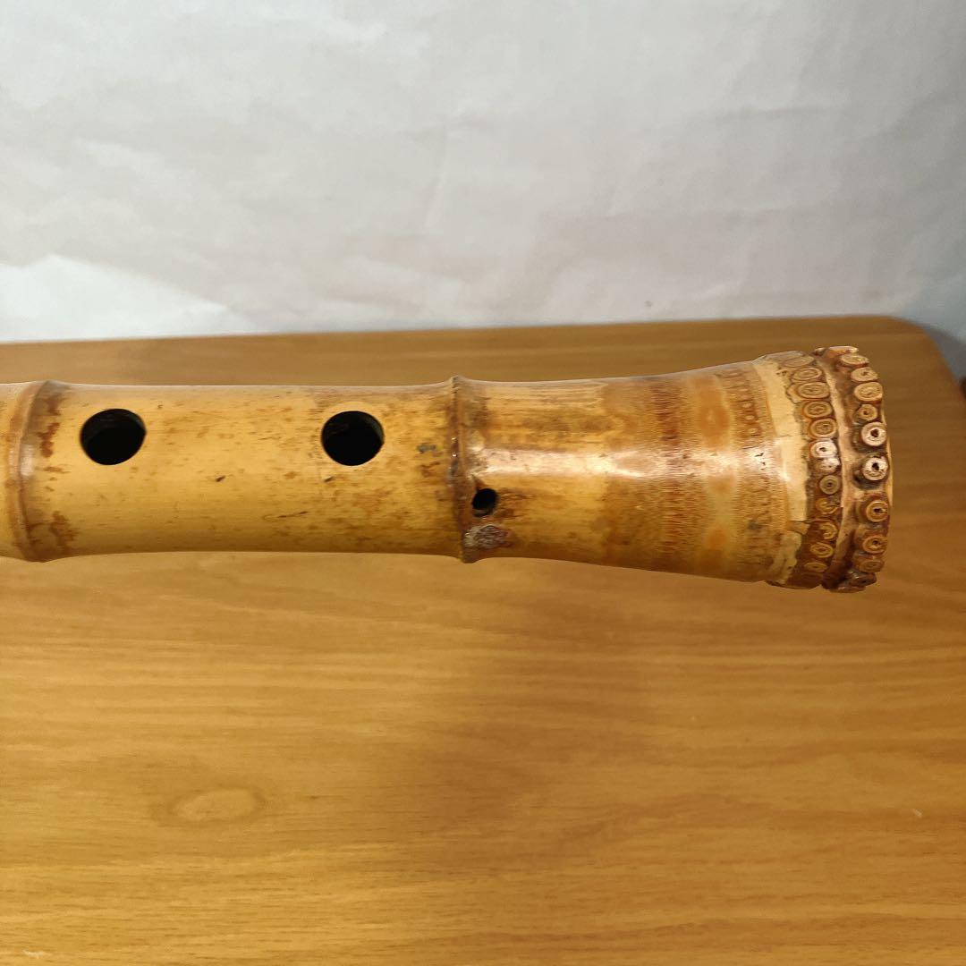 尺八 竹治銘 約1.4尺 42cm 和楽器 伝統工芸 竹製 管楽器