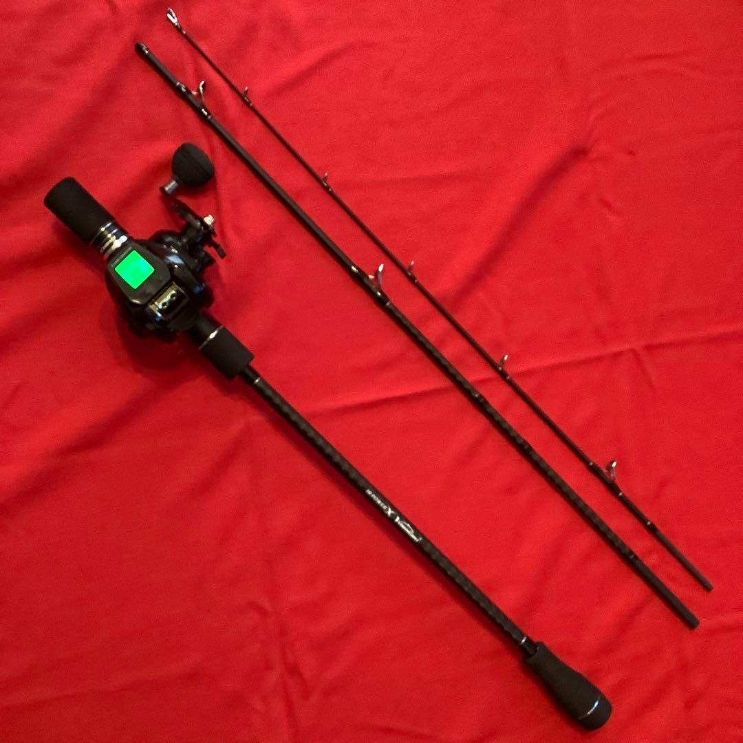 MH1.83m MAX350g 3ピースロッド&デジタルカウンター付ベイトリール
