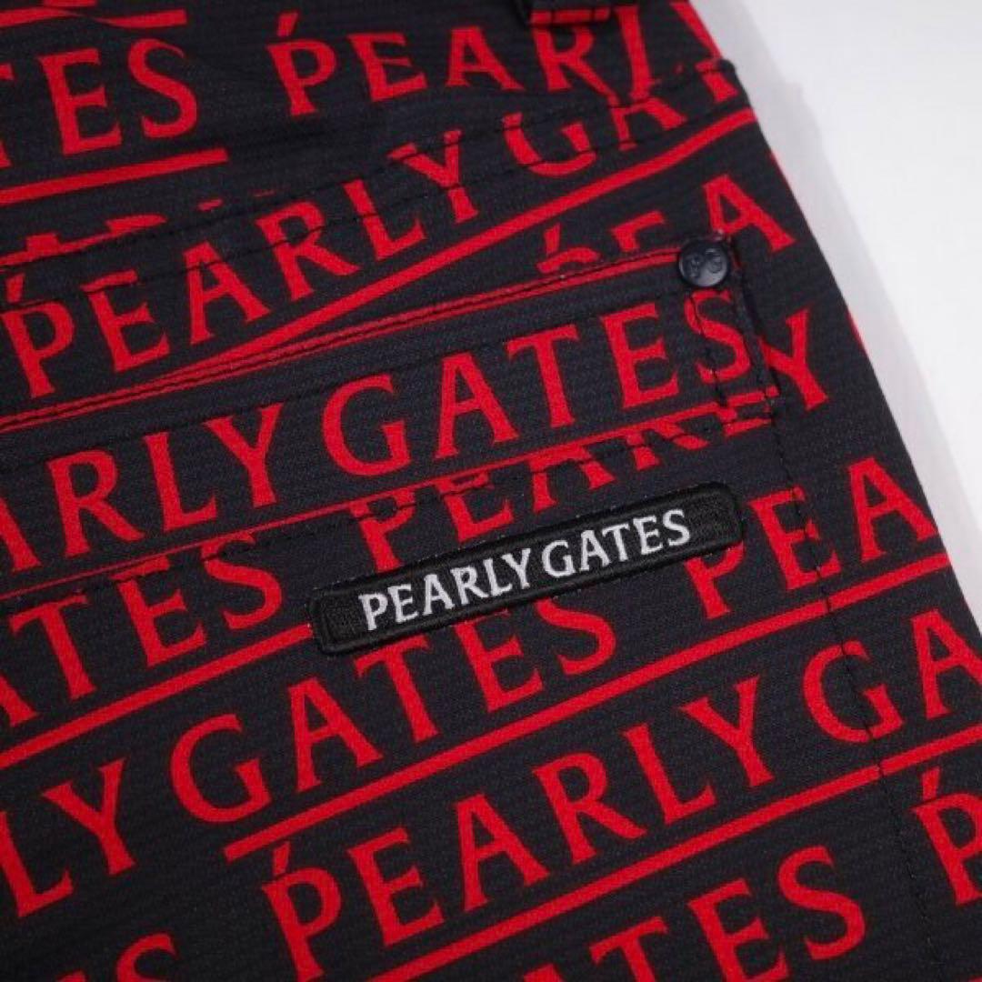 【PEARLY GATES】レディースメゾンロゴ柄ドビーストレッチロングパンツS