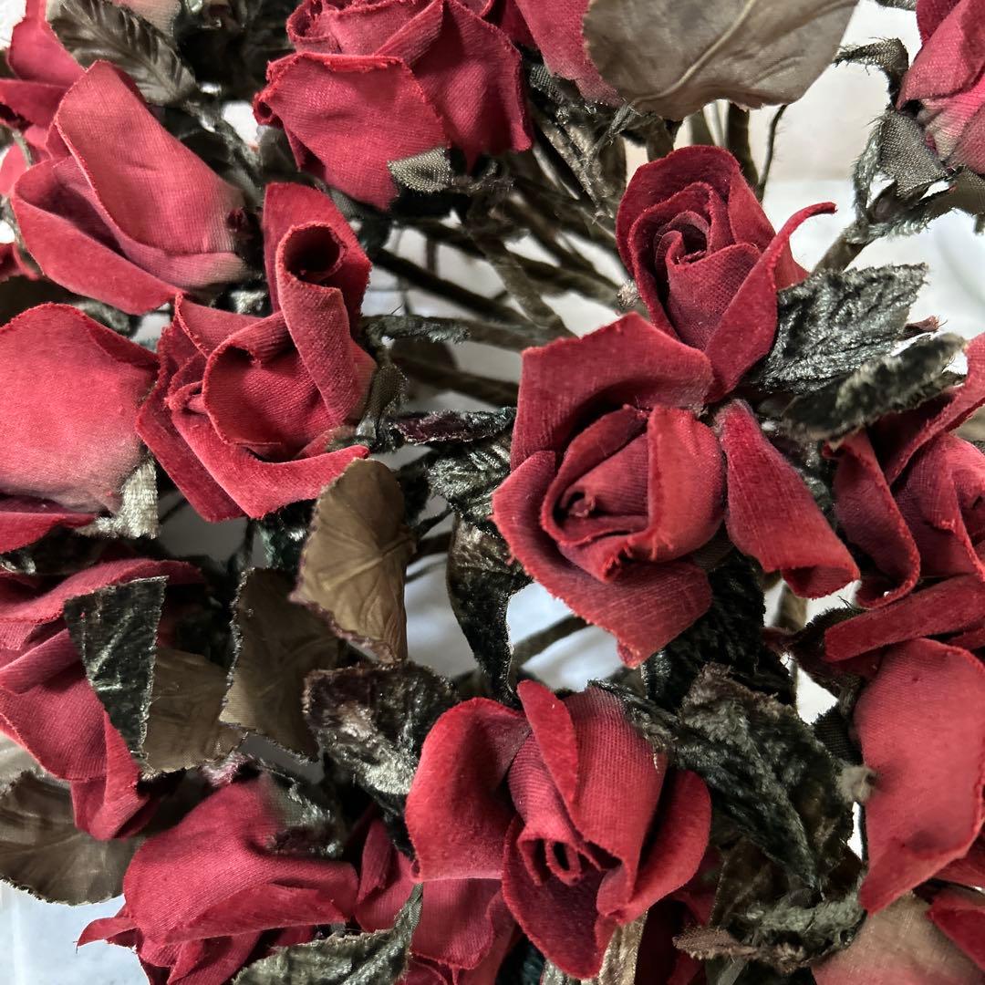 【染め花】ビロードのつぼみの薔薇30本　ハンドメイド