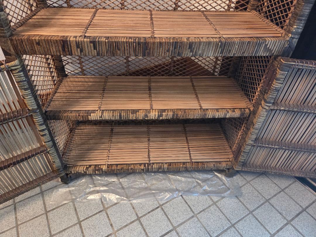 ★希少品★ラタン 天然竹 ラック チェスト シェルフ 棚 籐 家具 アジアン