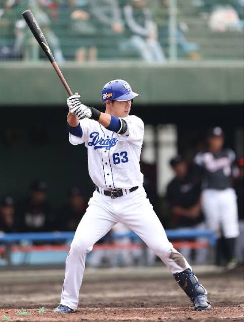 直筆サイン　ユニホーム　中日ドラゴンズ　#1-63堂上直倫内野手