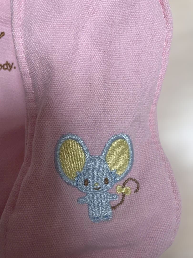 マイメロディぬいぐるみフェイスバッグ大きめトートバッグ