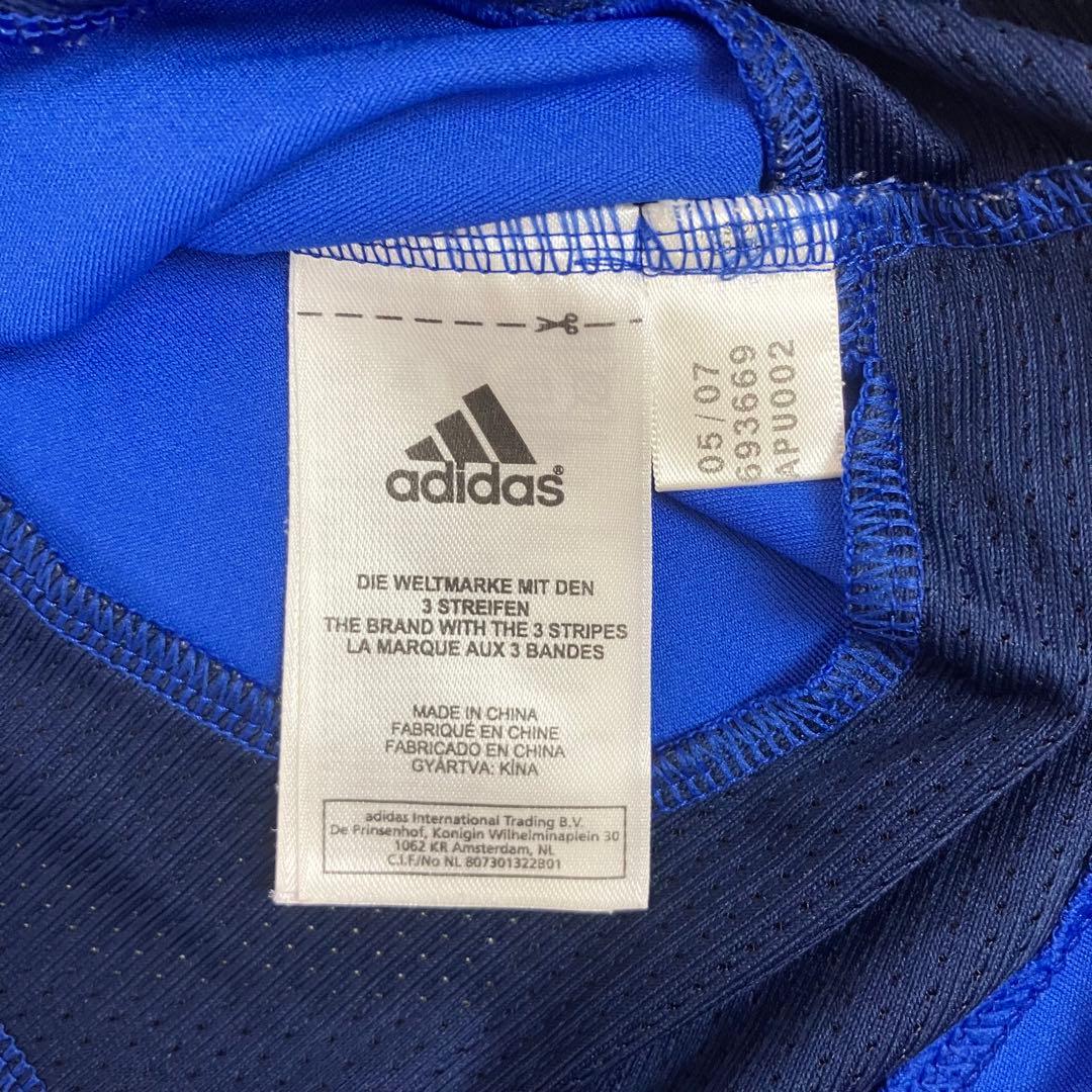 adidas チェルシーFC トレーニングシャツ 古着 企業ロゴ 三本線 ブルー
