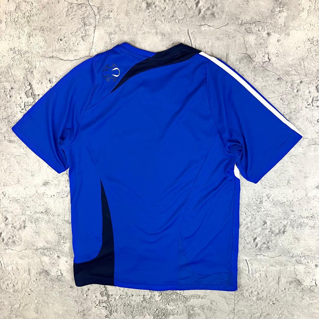 adidas チェルシーFC トレーニングシャツ 古着 企業ロゴ 三本線 ブルー