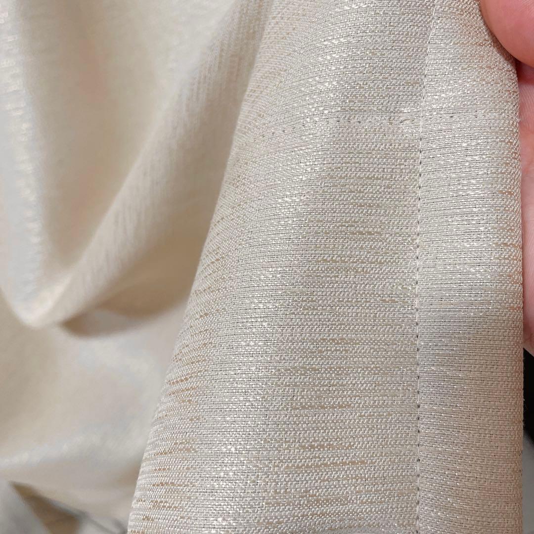 【遮光2級・形状記憶】美品 リリカラ オーダーカーテン モダン ベージュ