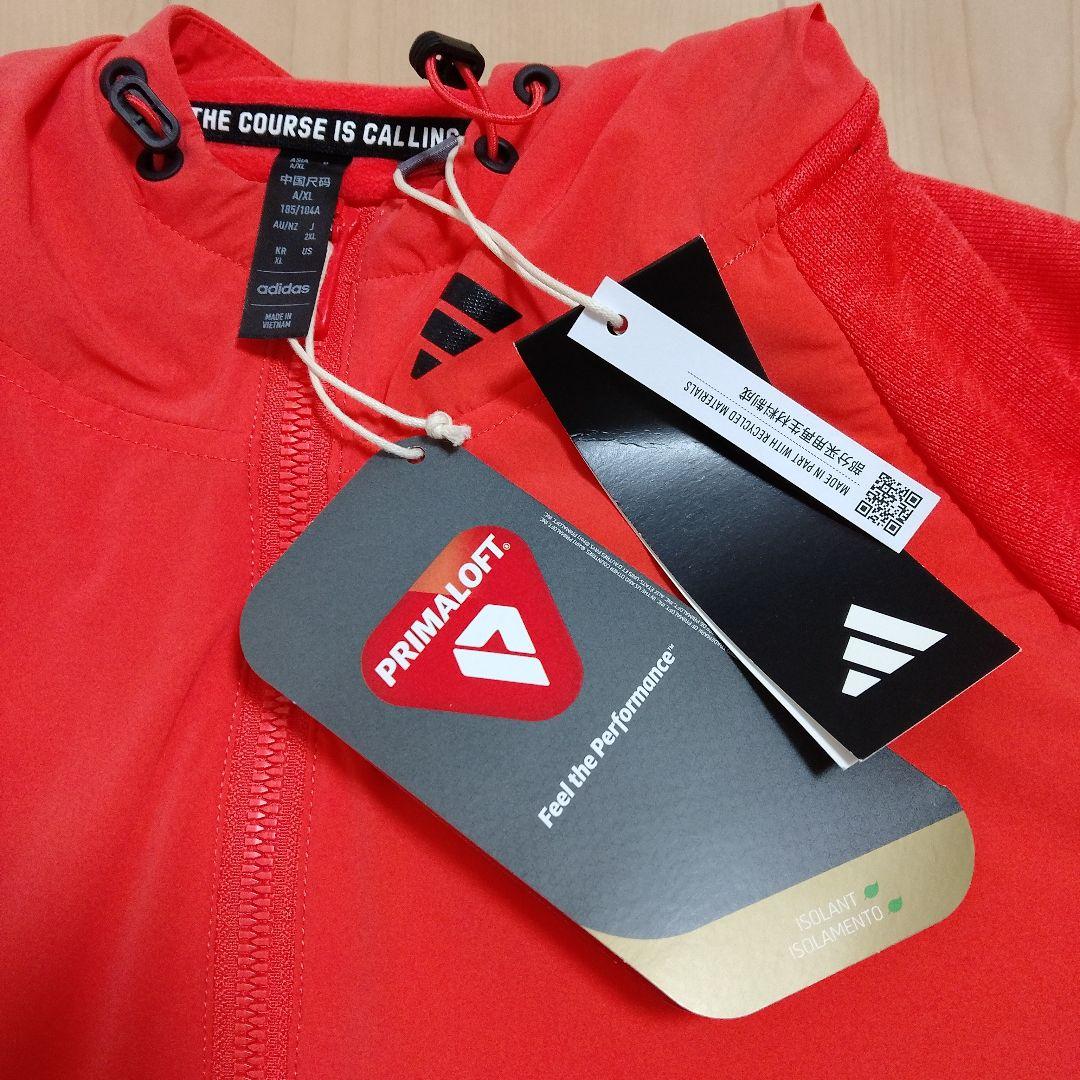 adidas Primaloft ハーフジップ トレーニングウェア 赤