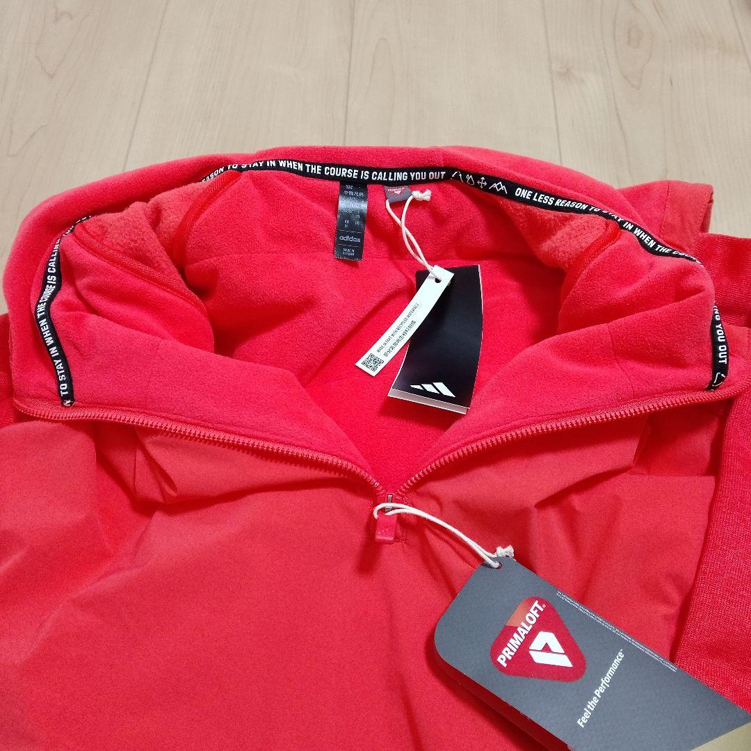 adidas Primaloft ハーフジップ トレーニングウェア 赤