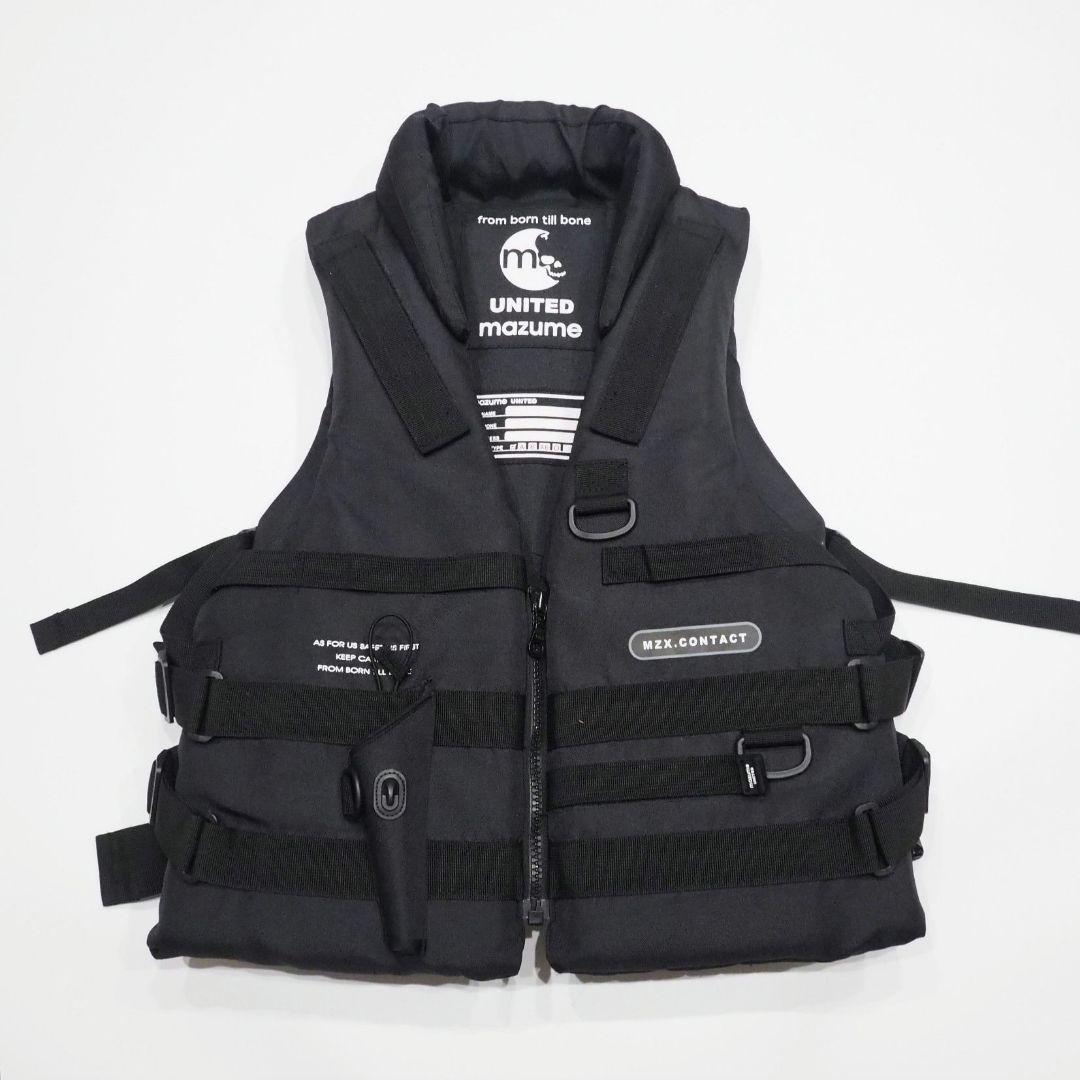 美品 mazume MZX コンタクトライフジャケット ロックショアベスト 黒