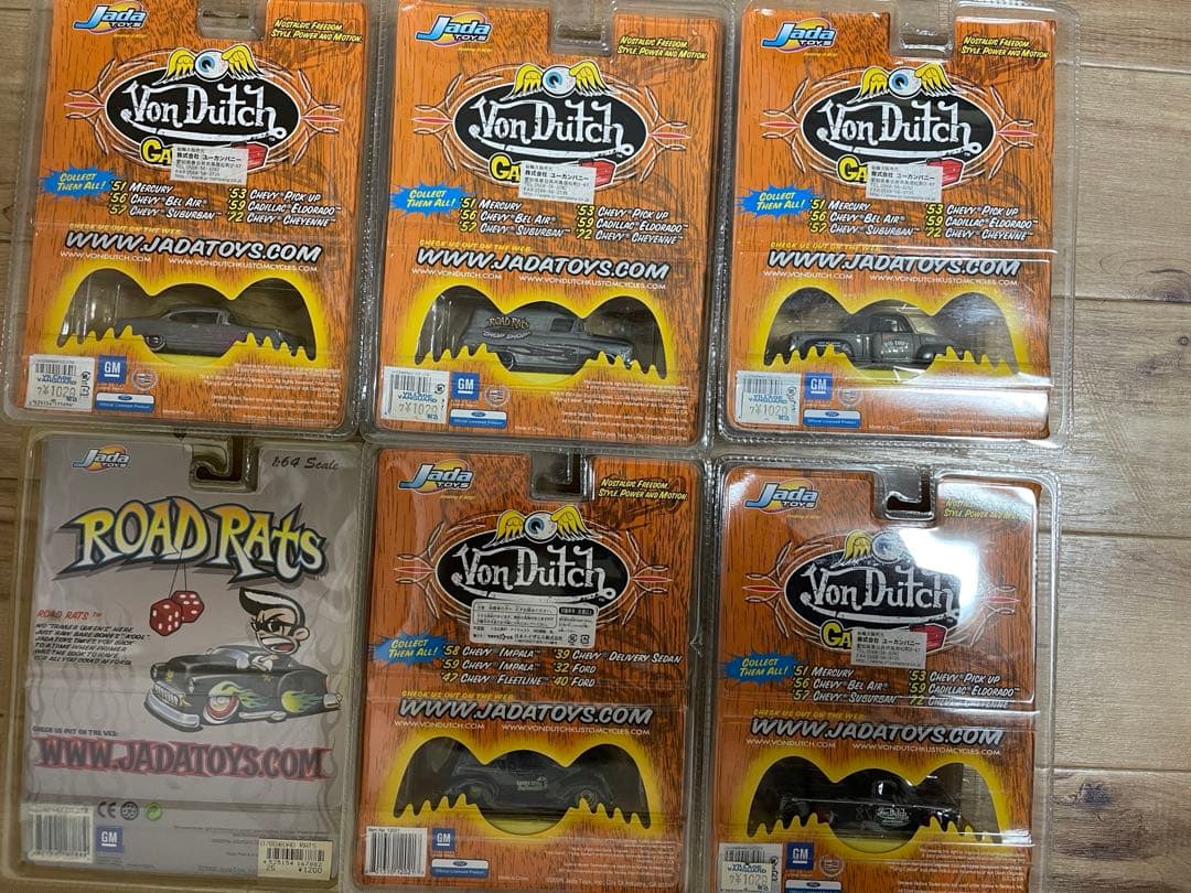 ホットロッド　Von Dutch Garage ミニカー 6台セット　JADA