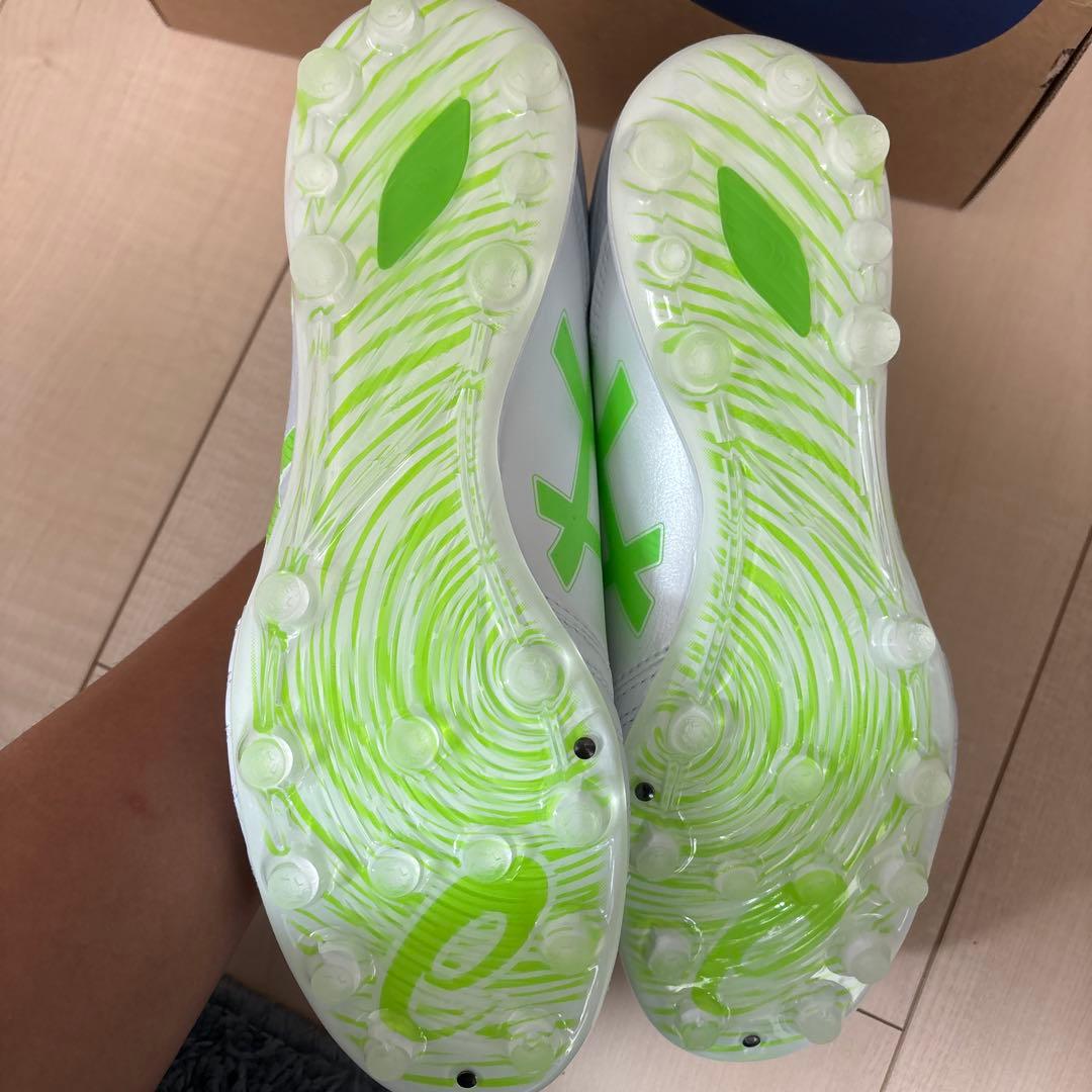 ASICS サッカーシューズ ホワイト/グリーン