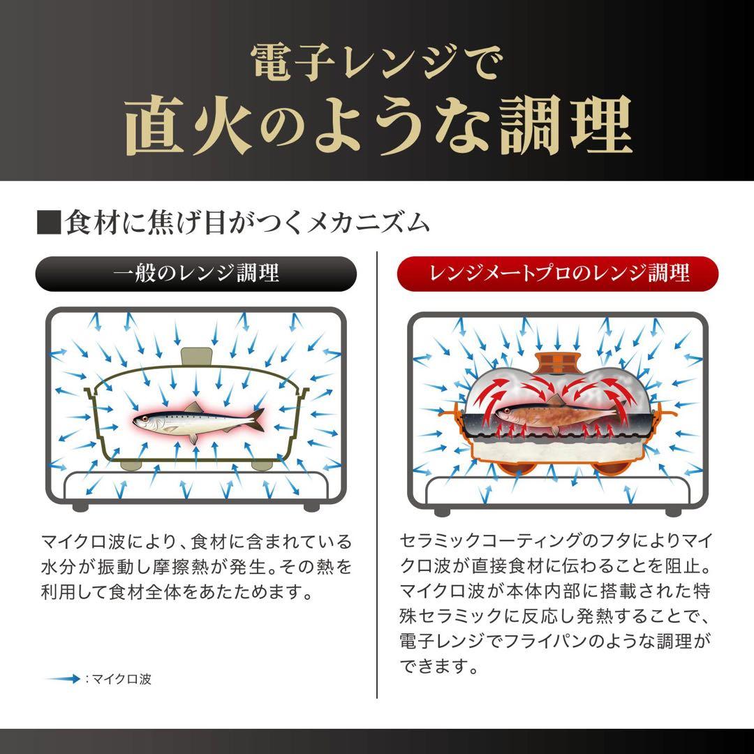 【新品未開封】レンジメートプロ（赤）　 レシピ本付き
