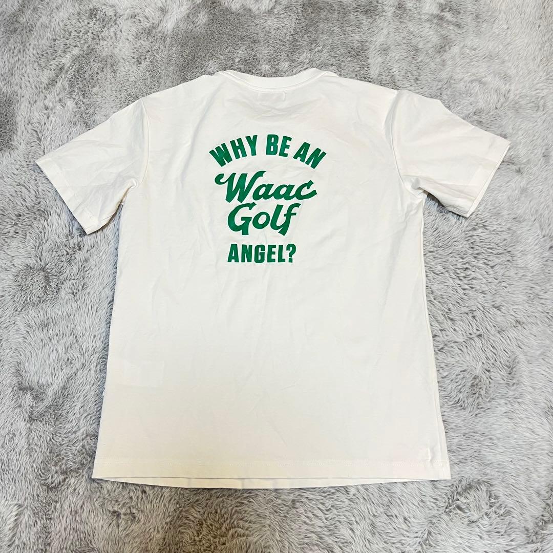 激レア WAAC GOLF ゴルフ カットソー Tシャツ ホワイト メンズ