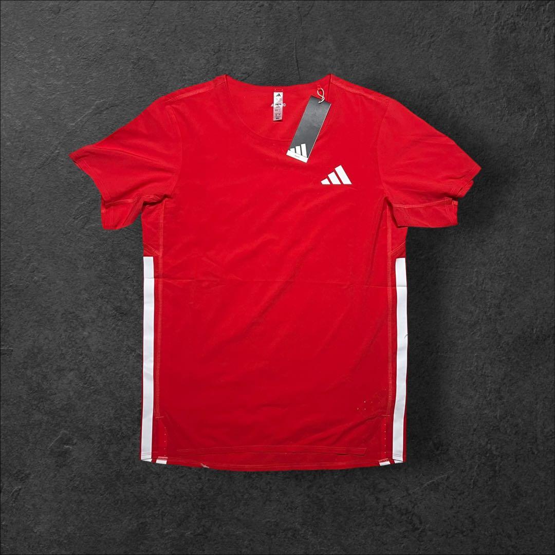 adizero ランニング　半袖 Tシャツ　赤　M