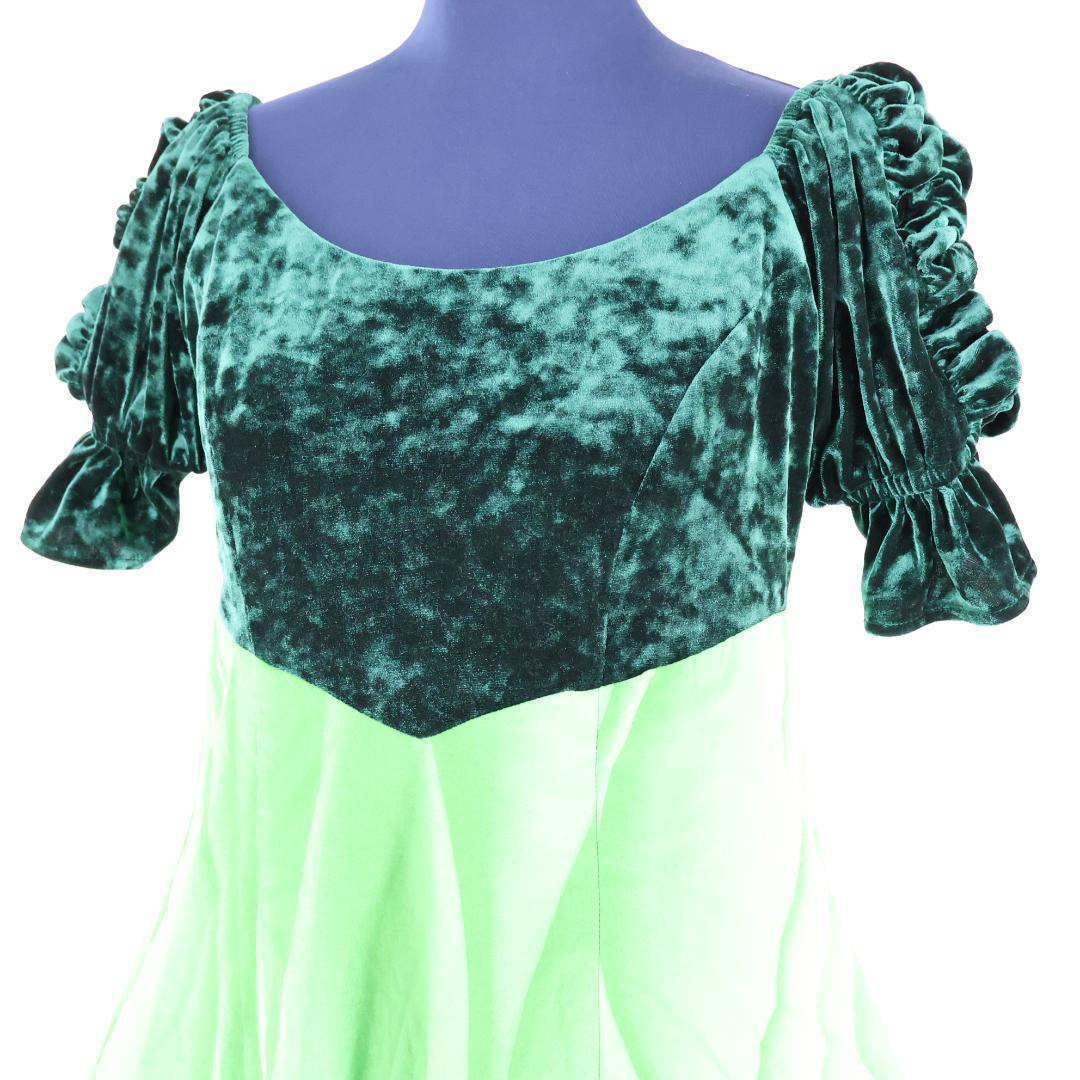 【美品 ハワイ製フラダンス衣装】グリーン CC Fashions ワンピース