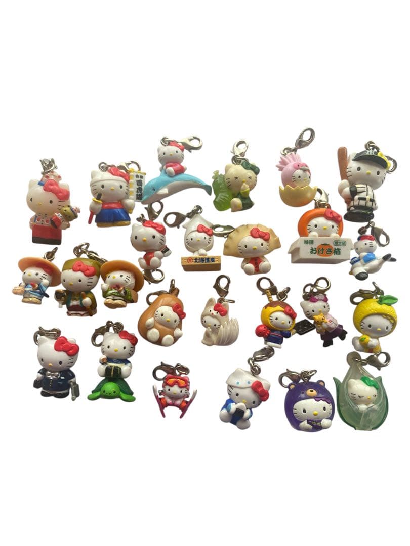 ご当地 ハローキティ 25個セット ファスナーマスコット チャーム まとめ売り