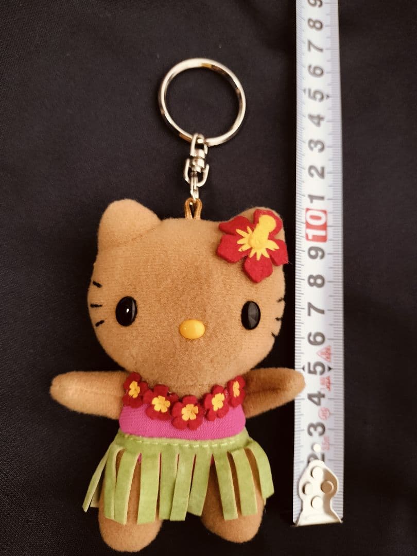 ハワイ限定　日焼けハローキティ ぬいぐるみキーホルダー　ガングロキティ