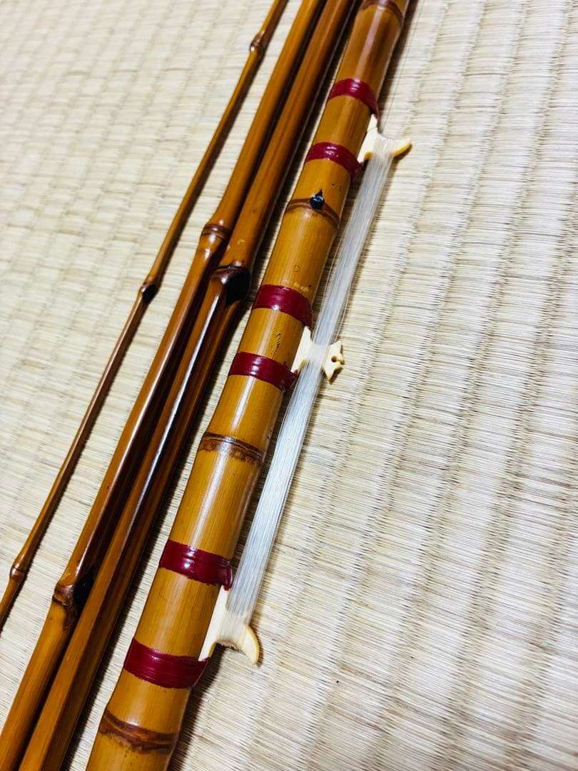 釣竿　中通し手元竿　ハゼ釣り　印籠継