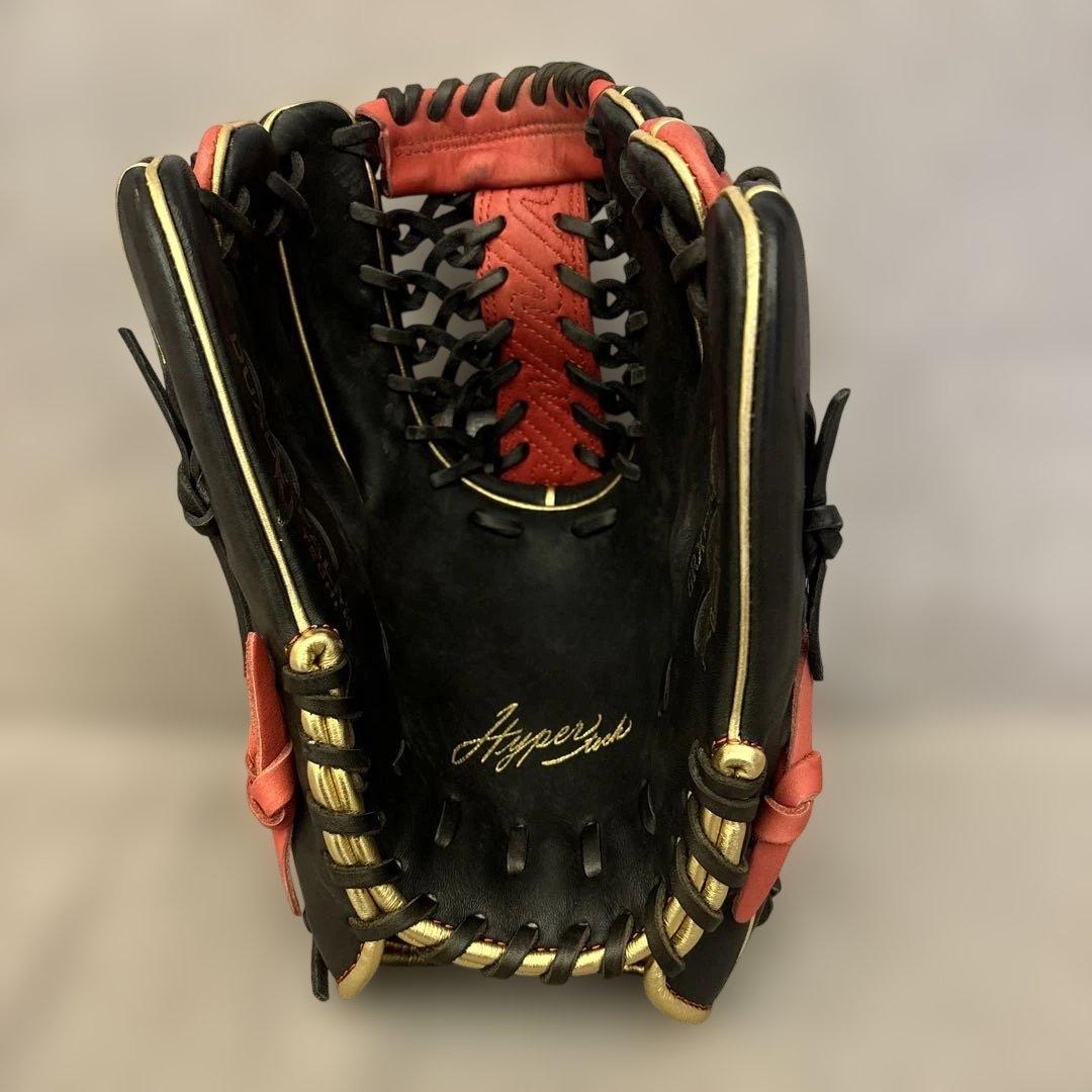 両投げ用　ローリングス Gold Glove 野球グローブ 黒/赤