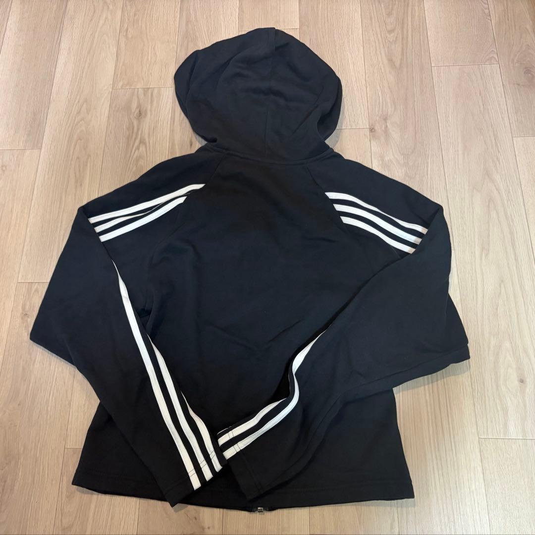 【美品】adidas ジャージ上下セット ブラック/ホワイト M