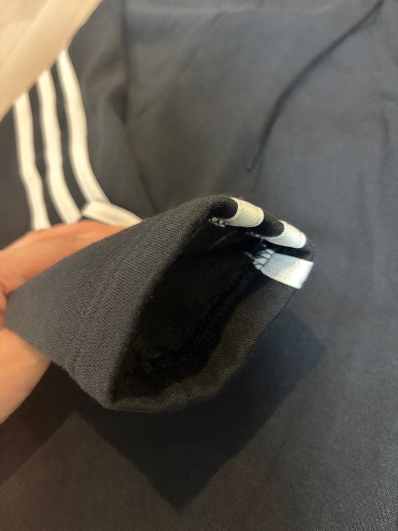 【美品】adidas ジャージ上下セット ブラック/ホワイト M