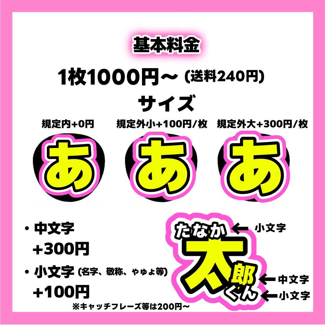 hanaページ うちわ文字 オーダー