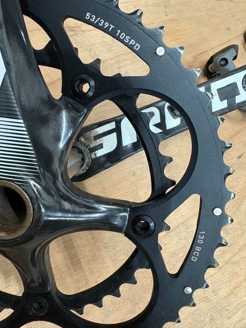 【美品】SRAM Force カーボンクランクセット 52/39T