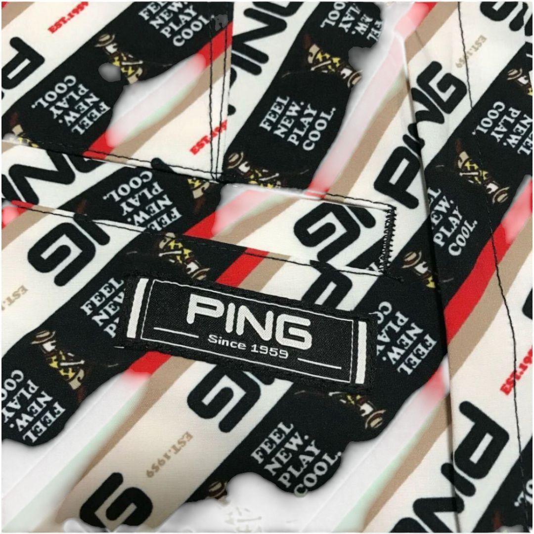 【PING】総柄 ゴルフ用ハーフパンツ LLサイズ（新品）