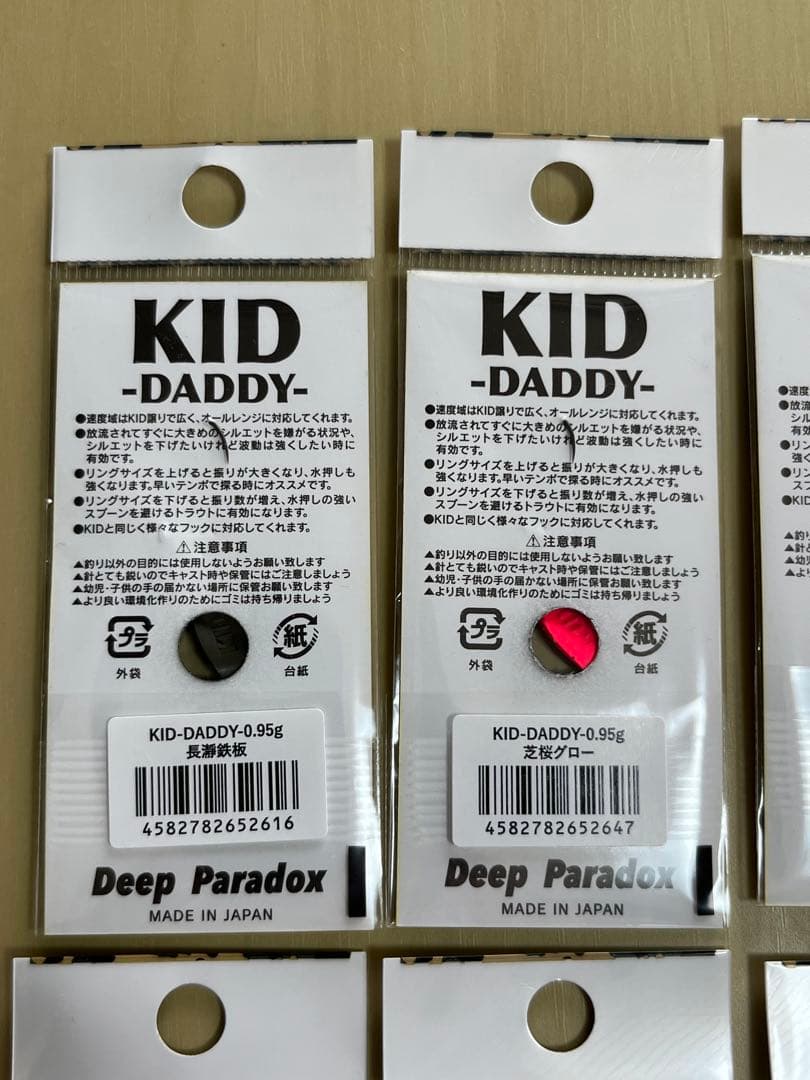ディープパラドックス キッドダディ0.95g 城峰釣具店オリカラ10色セット