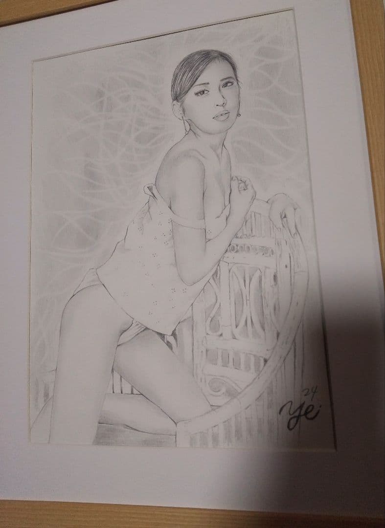 裸婦、美人画、絵画、チェアーk山本英二、新品額縁、真作、肉筆、高塚省吾、森本草介
