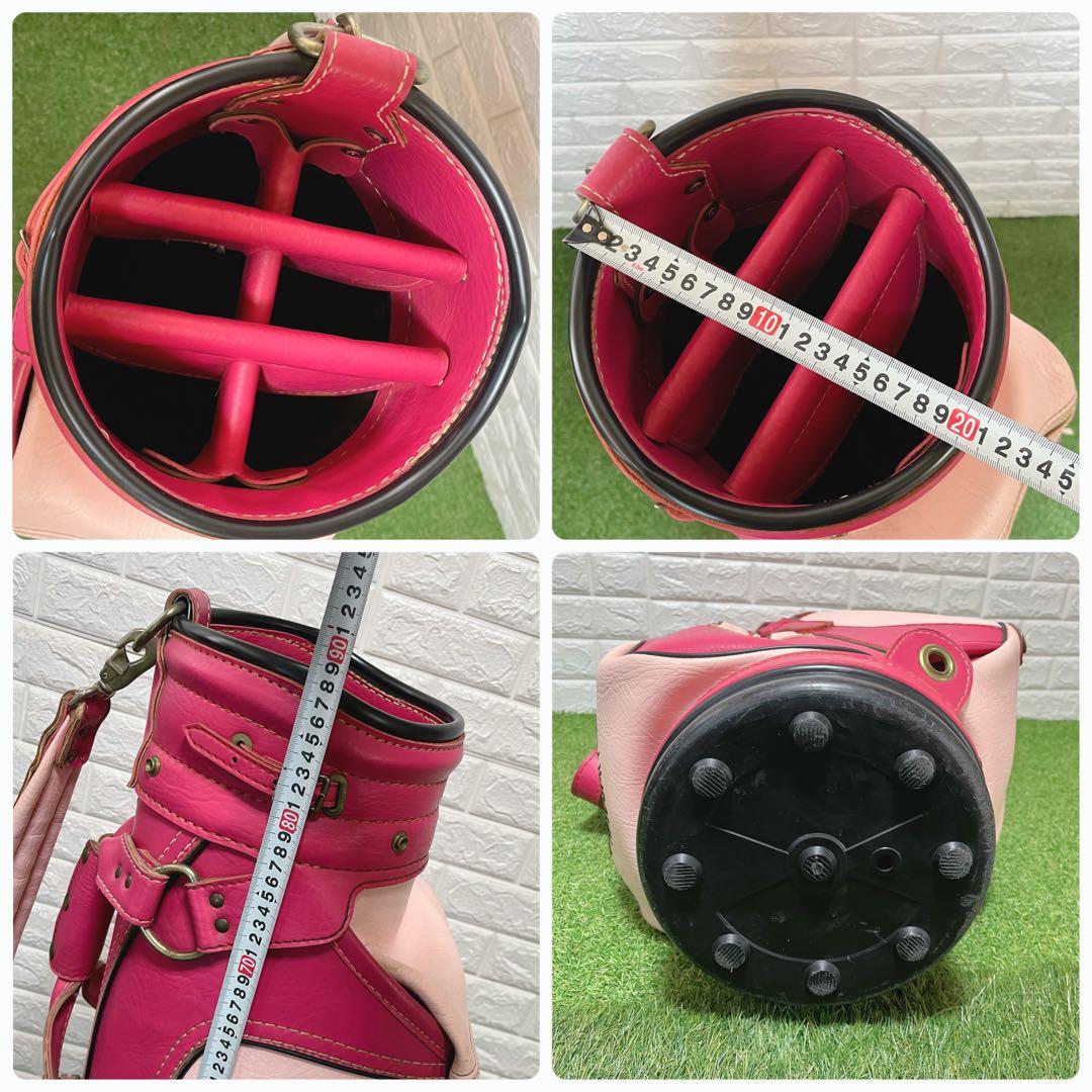 希少 BELDING SPORTS レトロ 可愛いピンク 8.5型キャディバッグ
