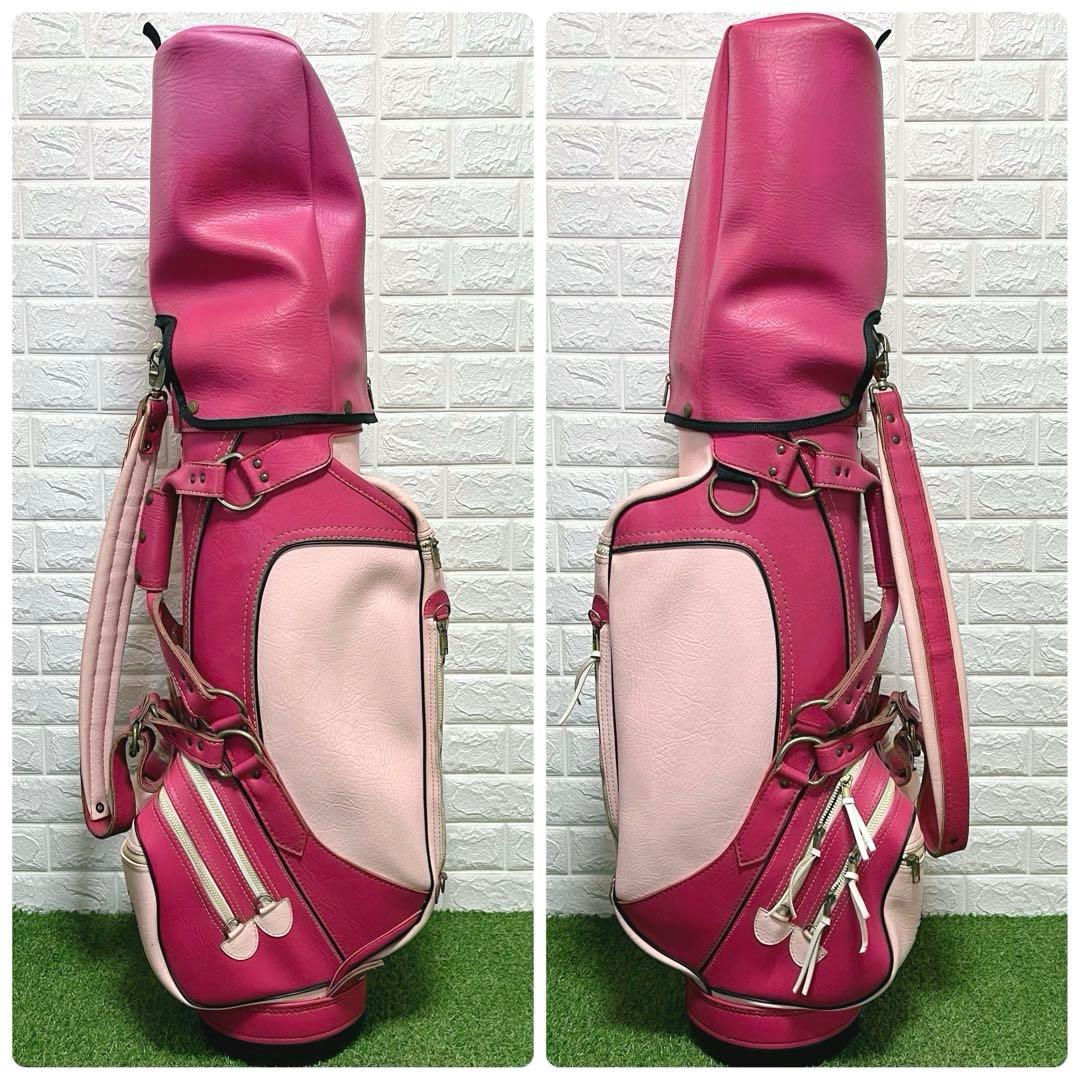 希少 BELDING SPORTS レトロ 可愛いピンク 8.5型キャディバッグ