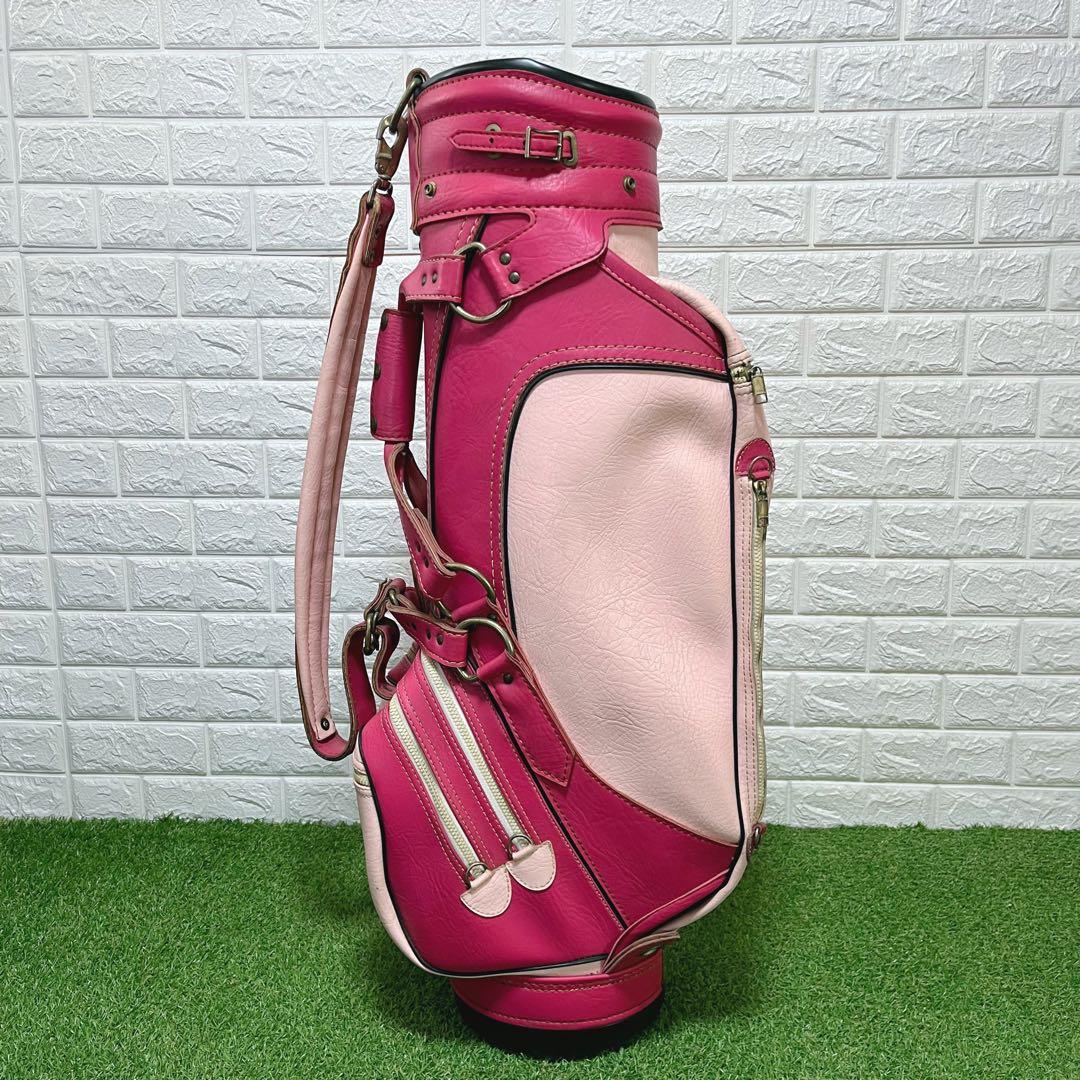 希少 BELDING SPORTS レトロ 可愛いピンク 8.5型キャディバッグ