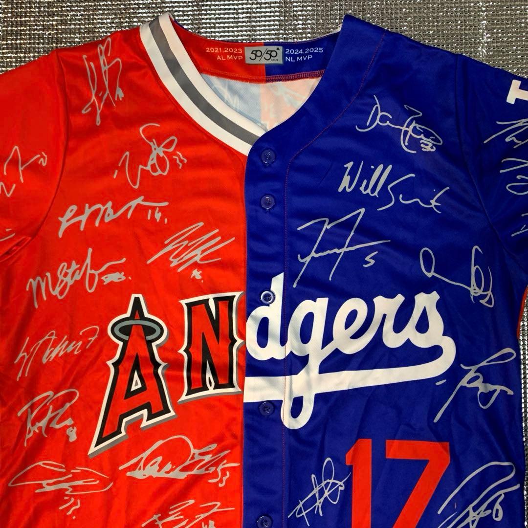 さ*と様 大谷翔平　最新版2025　フルメンバーサインミックスユニフォーム　エン