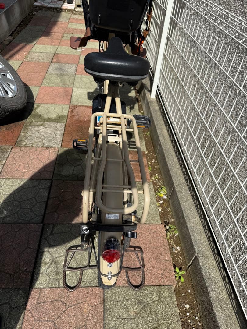 電動アシスト自転車 チャイルドシート付き ベージュ