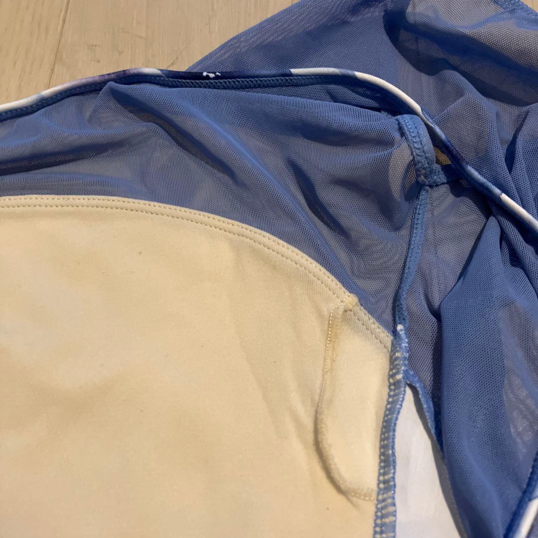 ★美品！希少！チャコット　美しいバレエレオタード　ブルーメッシュ　M ★
