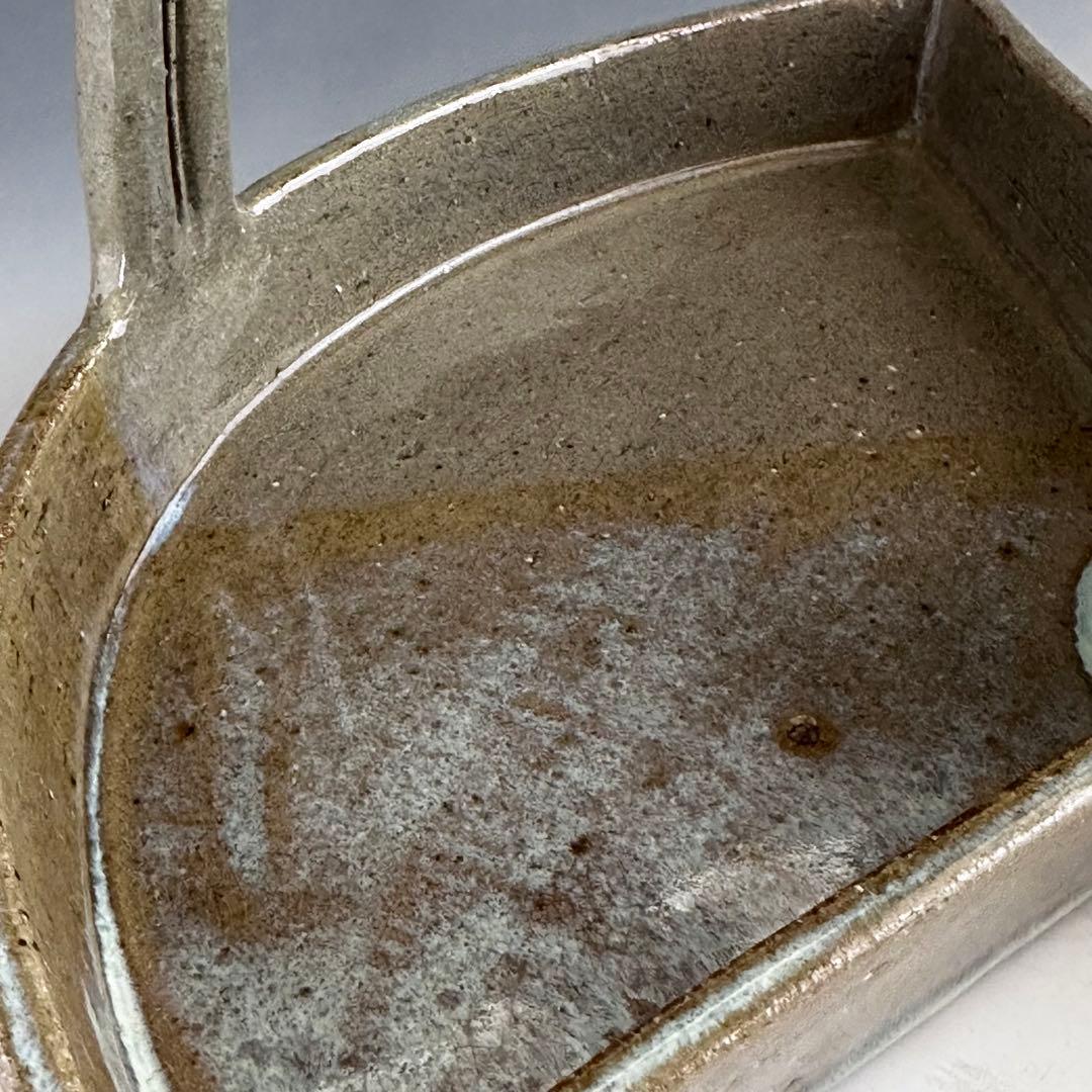 茶道具　片身替　手鉢　八代　白井半七　共箱　菓子器　懐石　食器　陶芸　隅田川焼