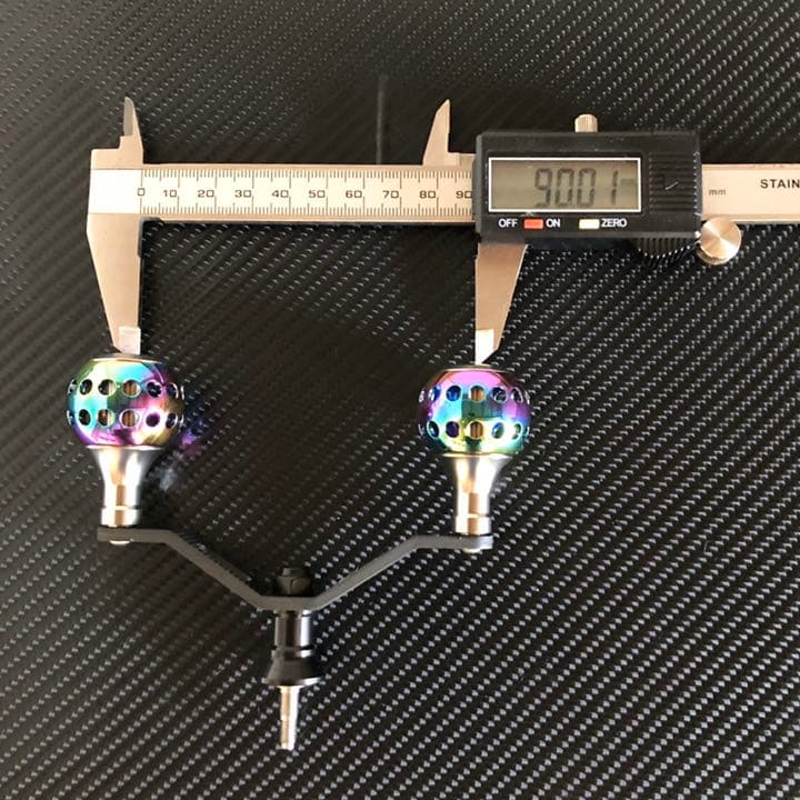 シマノ用スピニングリールカーボンダブルハンドル パワーハンドルノブセット