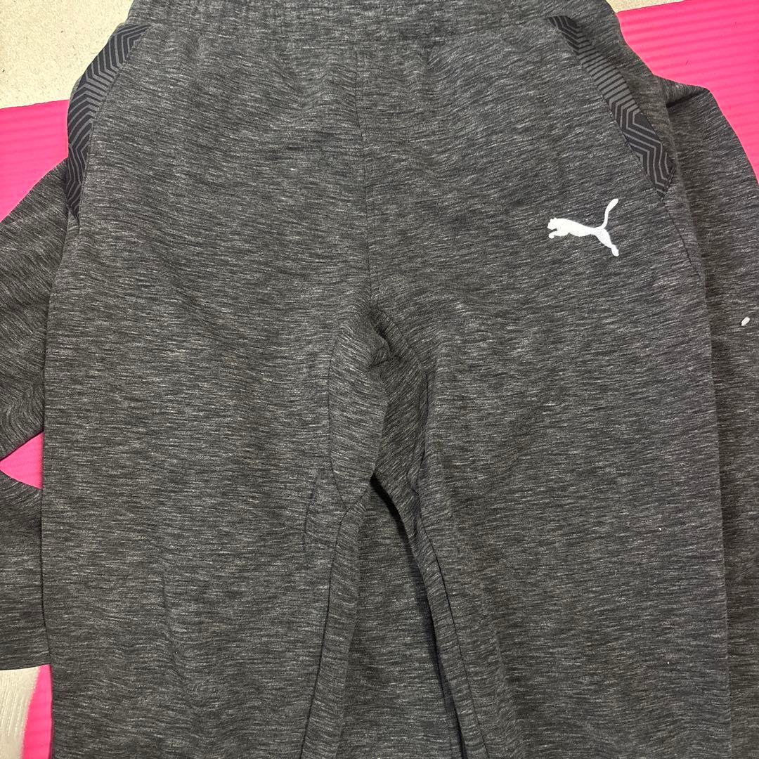 Puma グレー フルジップジャージセットアップ飯塚高校移動着