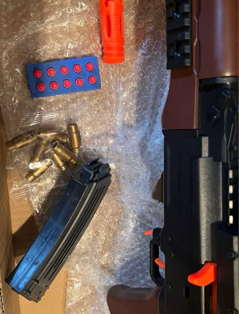 新品レア AK47 エアガン ナーフ 英才教育トイガン　薬莢飛ぶ式　イラン北朝鮮