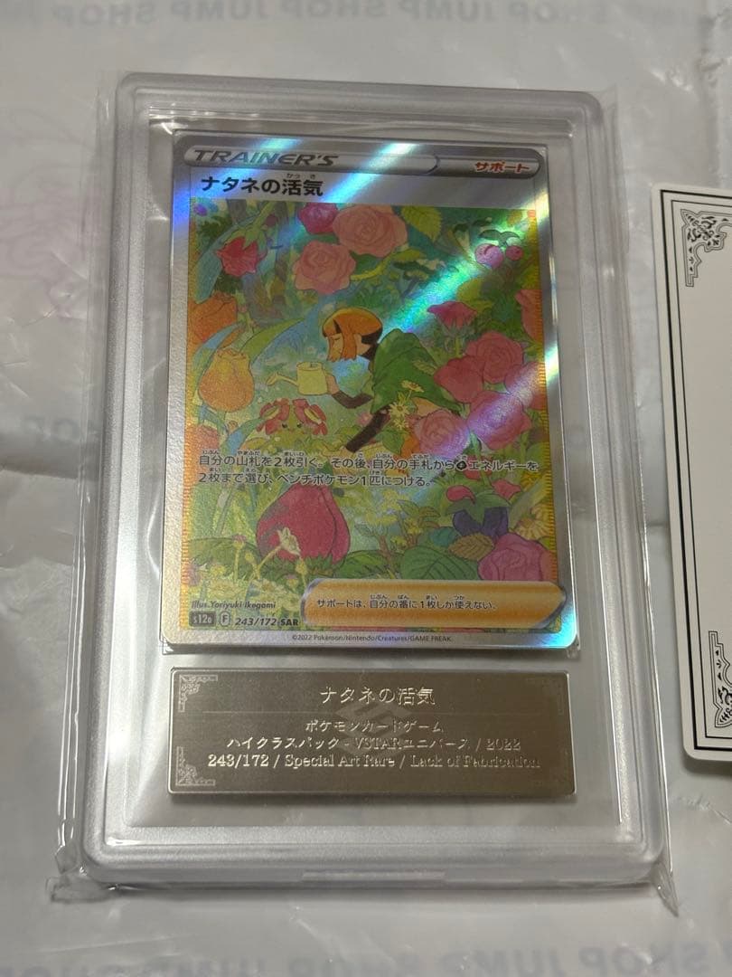 ポケモンカード　レリーフ抜け　ARS 10 ナタネの活気　SAR 鑑定書