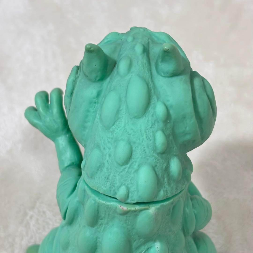 【希少】70s ドムドムバーガー 販促 ソフビ 怪獣 エメラルドカラー 美品