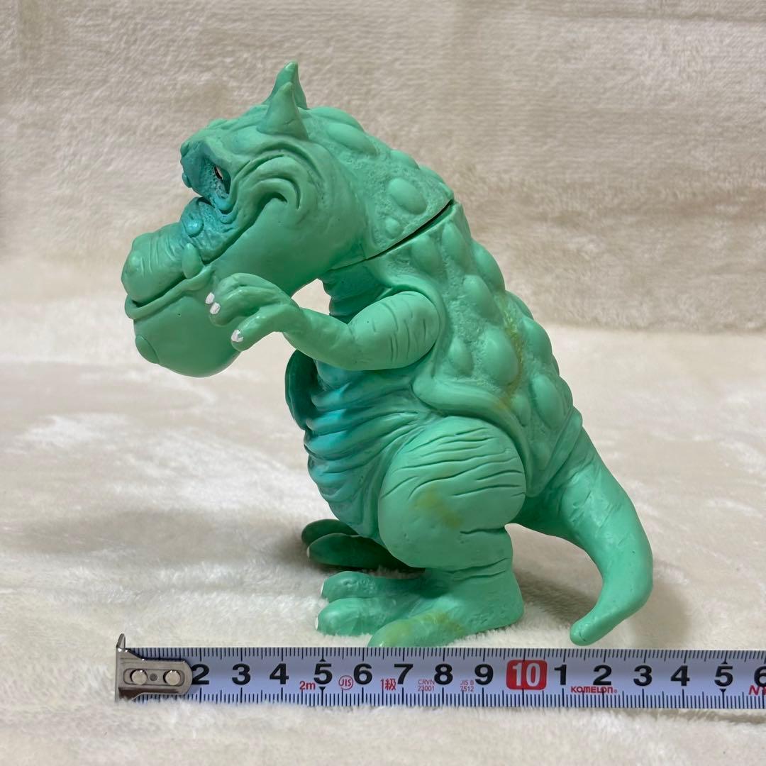 【希少】70s ドムドムバーガー 販促 ソフビ 怪獣 エメラルドカラー 美品