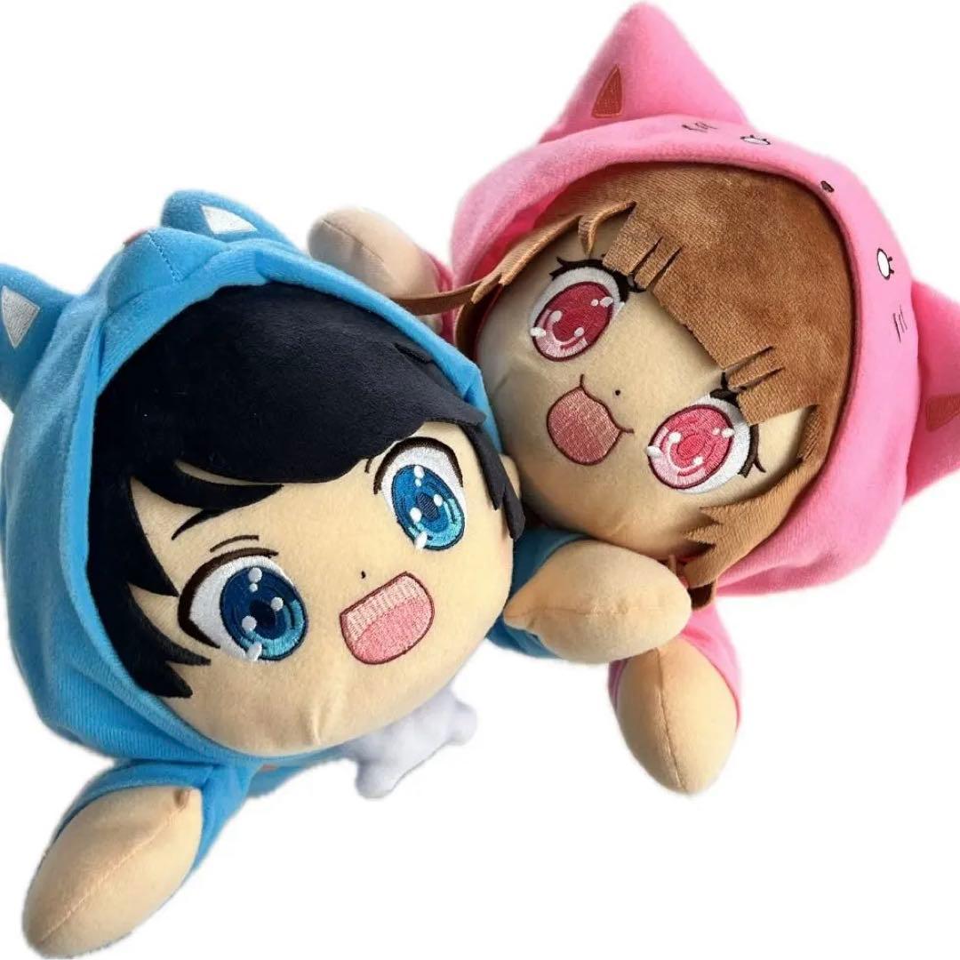 ちろぴの 寝そべり ぬいぐるみ フード付き 猫耳 2個セット gigo