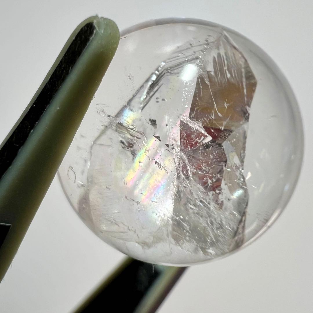 超レア　高品質　虹入り貫入水晶　クォーツインクォーツ　スフィア　クリスタル　2
