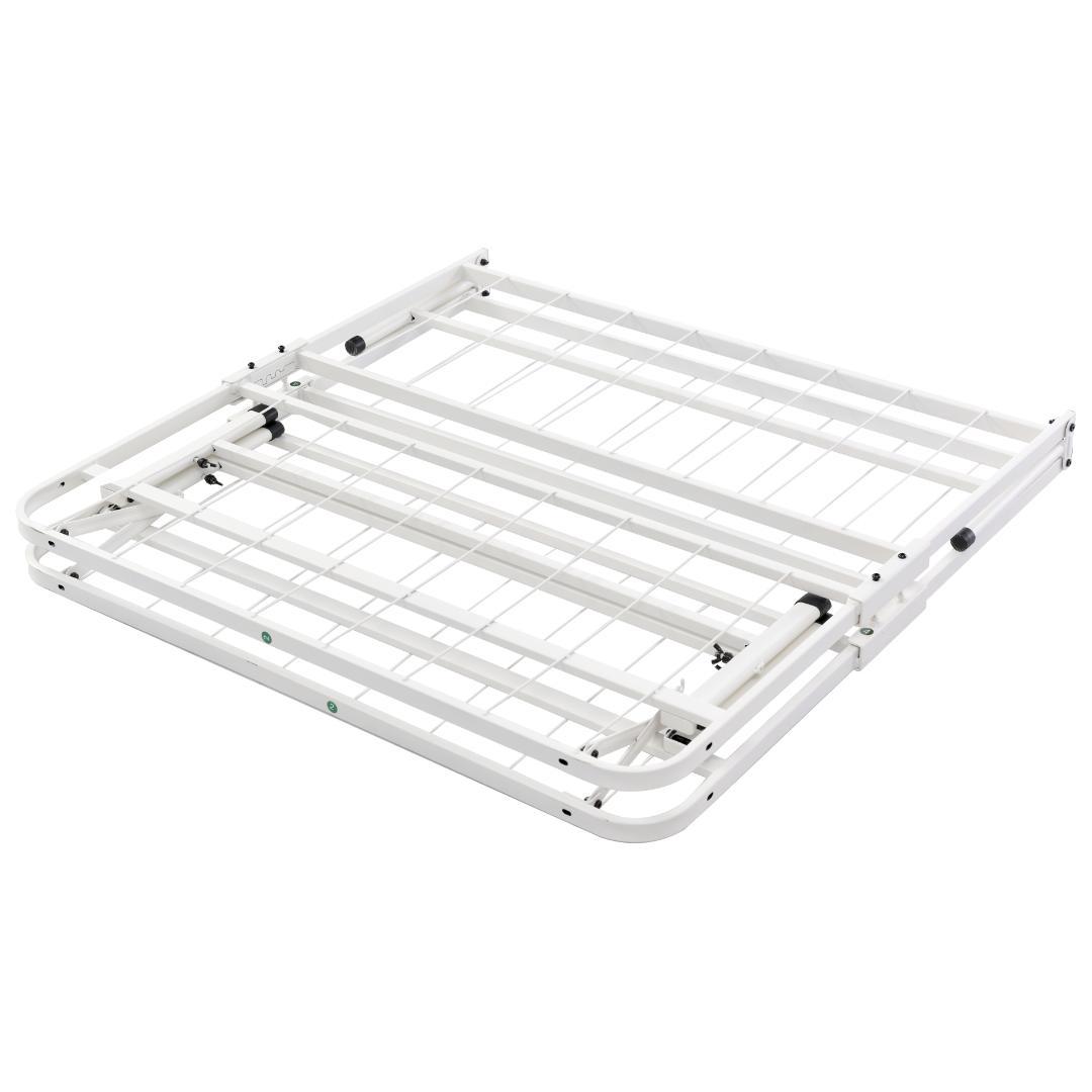 限定価格！パイプベッド 折りたたみベッド シングル 組立簡単 （S）WHITE