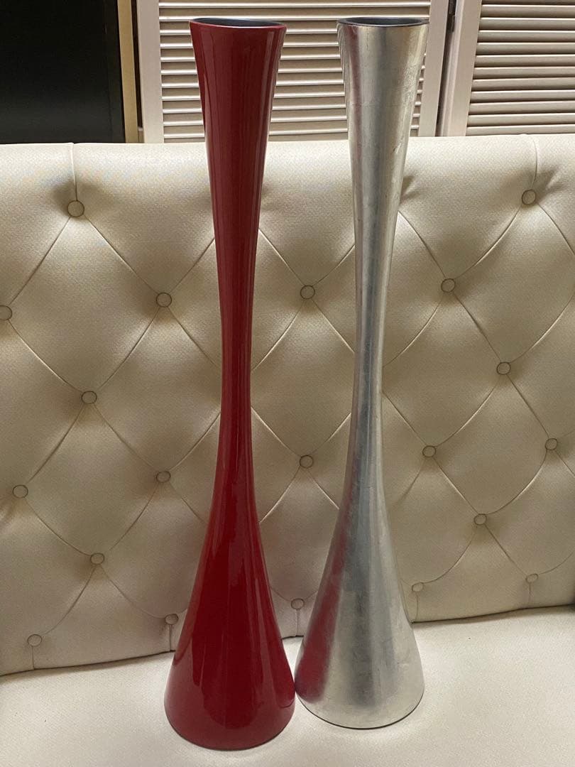 高級 漆器 花瓶♦️映えグラスや映えインテリアに◎金運を呼ぶシルバー♦️送料込