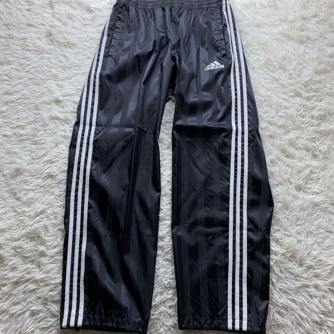 極美品■adidas スポーツウェア　セットアップ　ビッグロゴ　黒　Oサイズ